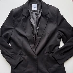UNIQUE 21 one-button black blazer size small